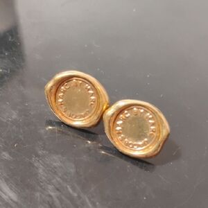 Marc By Marc Jacobs Gold Medallion Earrings